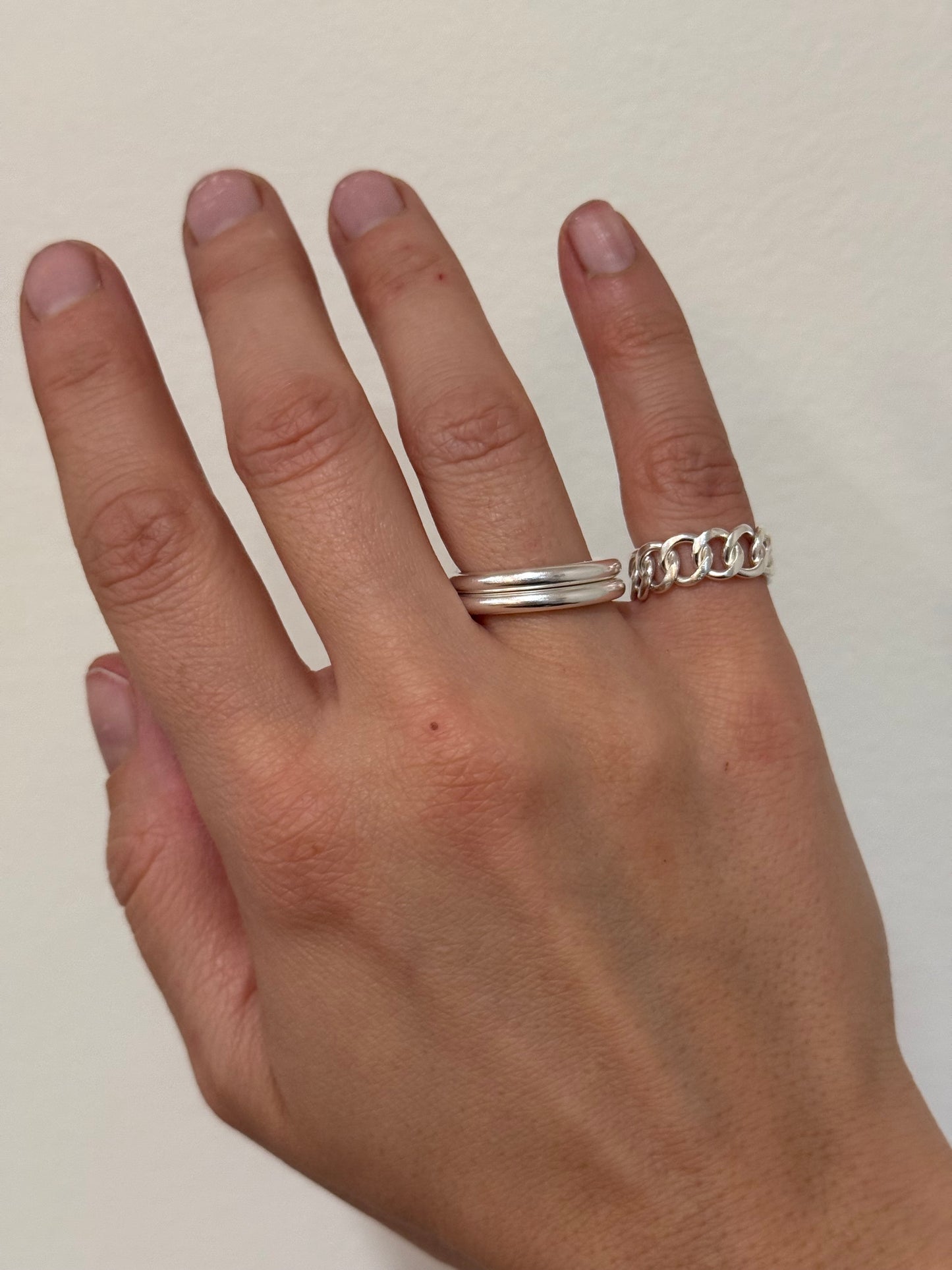flattened chain link