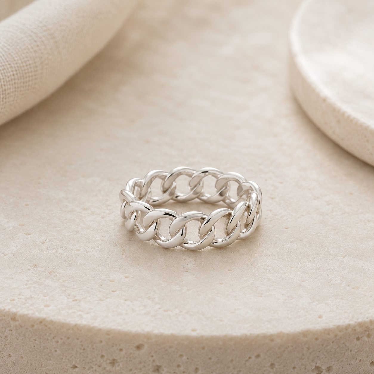 flattened chain link